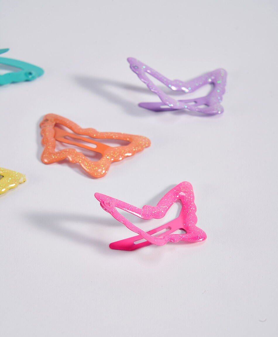 Set 6 pinches infantil mariposas