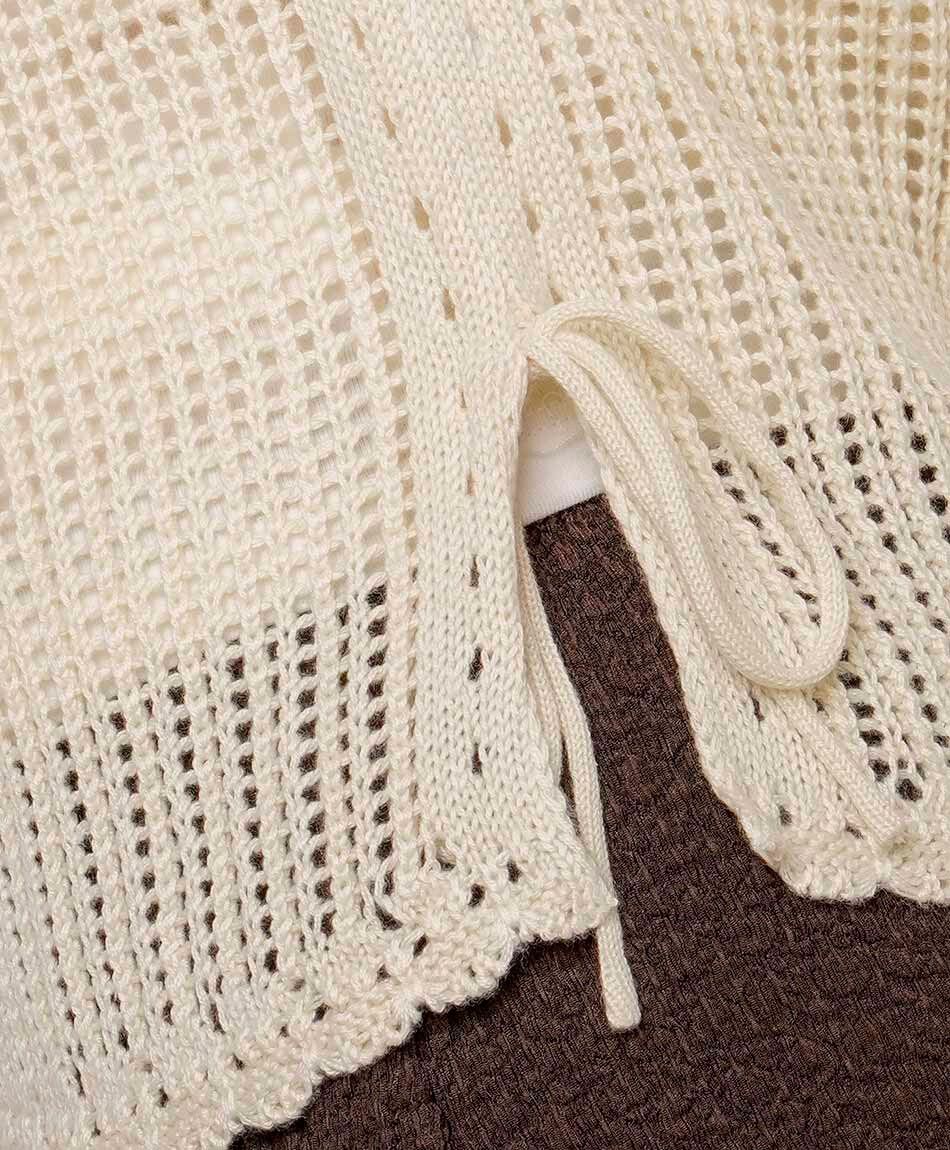 Sweater mujer calado sin mangas