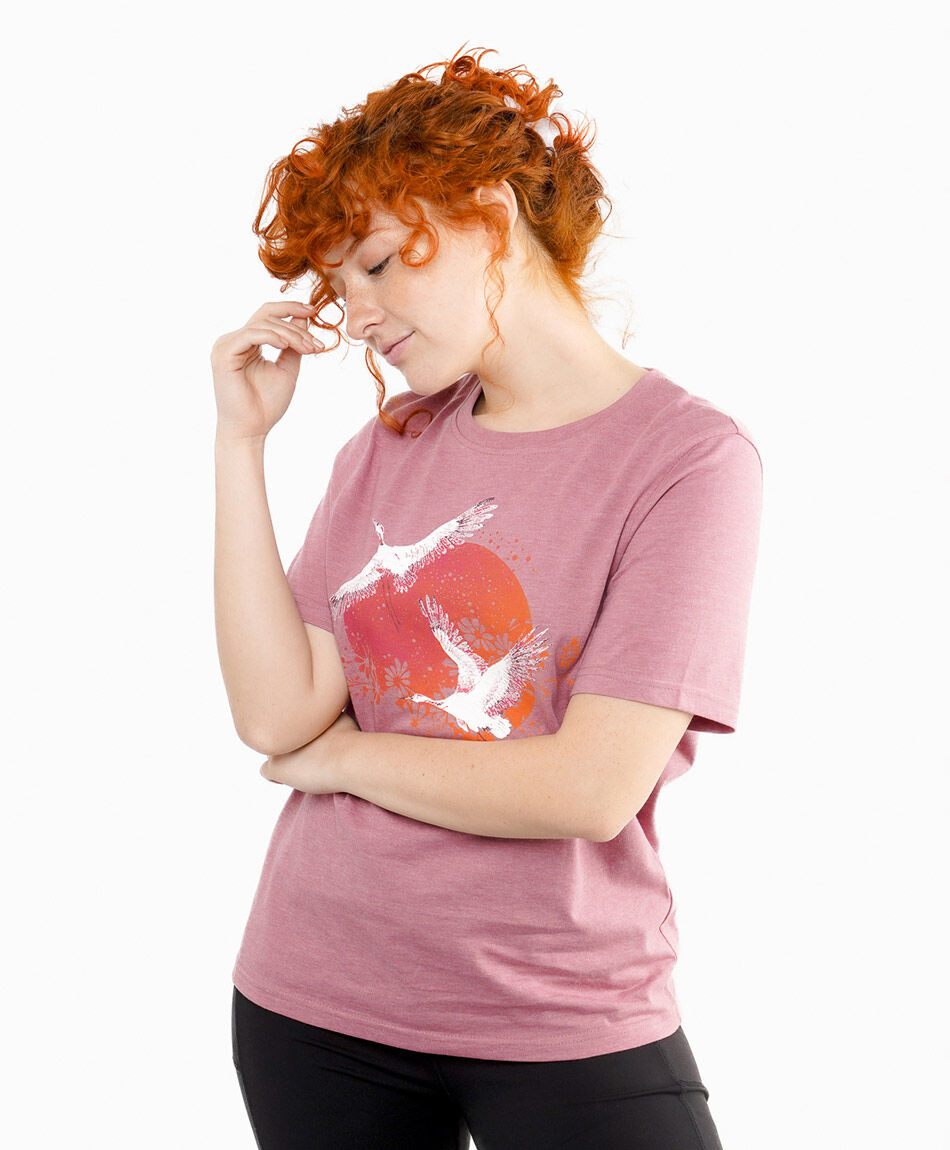 Remera mujer gr&aacute;fica aves