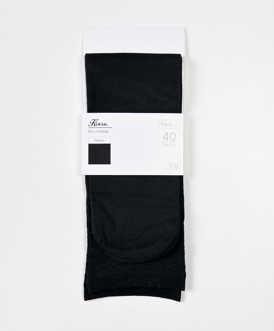 Pack 2 mini media mujer black&nbsp;40 denier