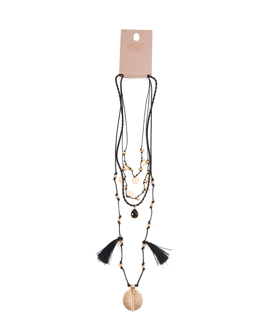 Set collares mujer mix dorado negro