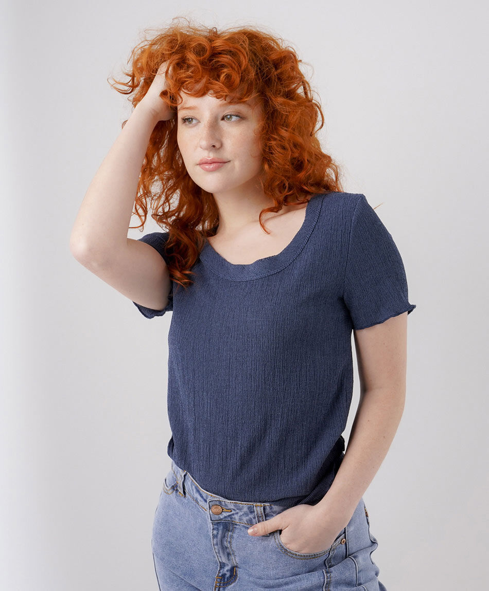 Remera mujer textura vichi