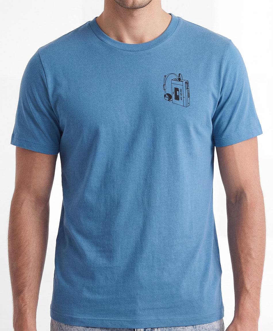 Remera hombre doble estampado simple pleasures