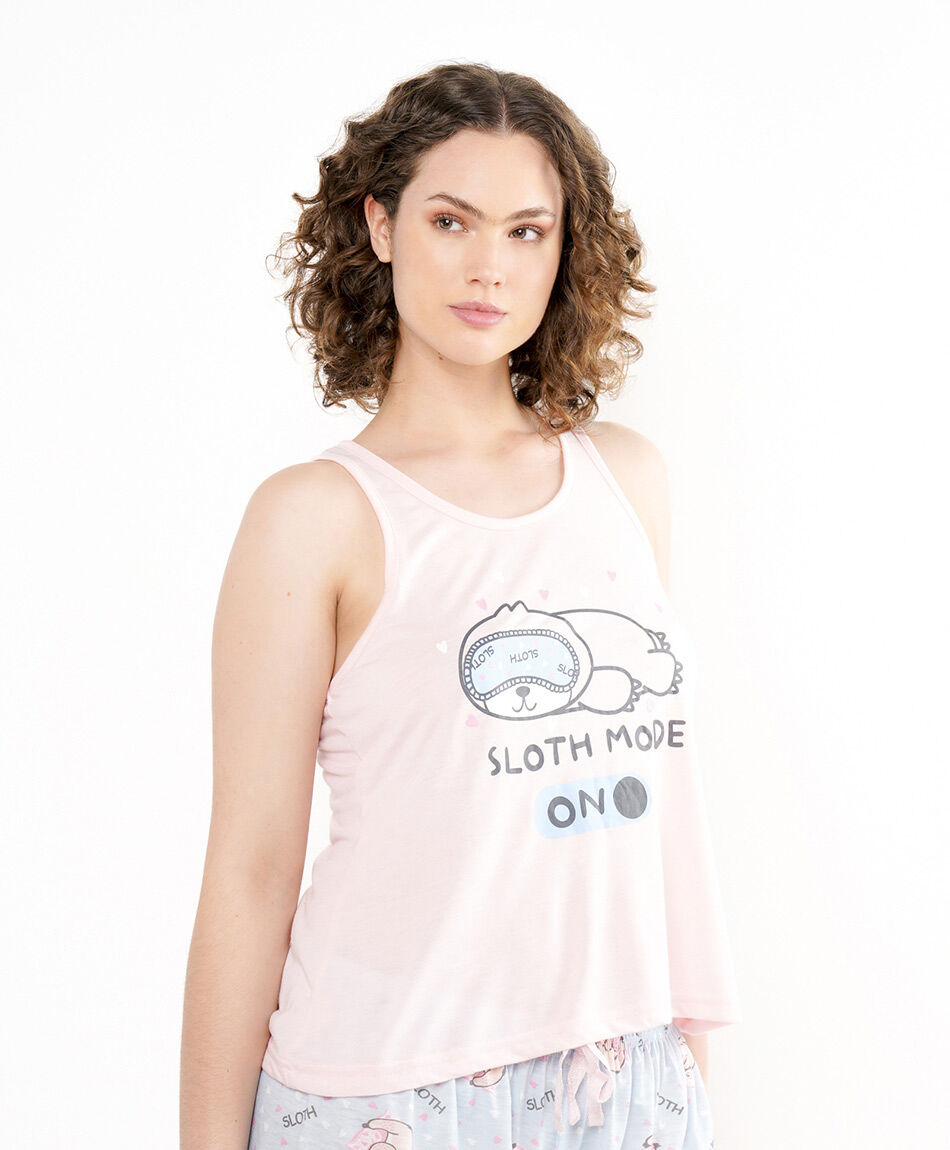 Pijama mujer short perezoso