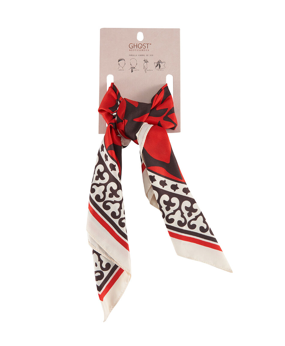 Pa&ntilde;uelo mujer dise&ntilde;o rojo