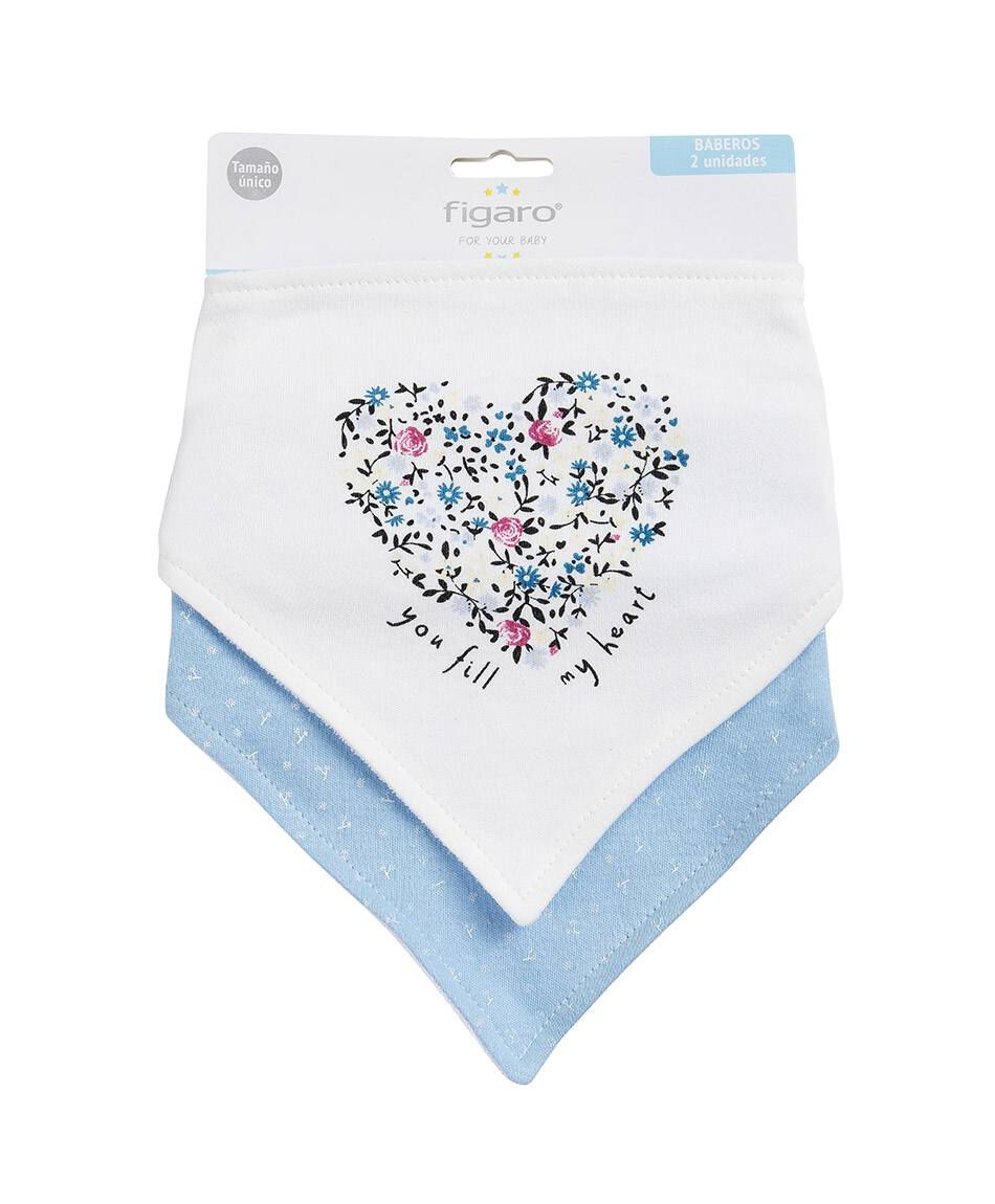 Pack 2 baberos beb&eacute; florcitas