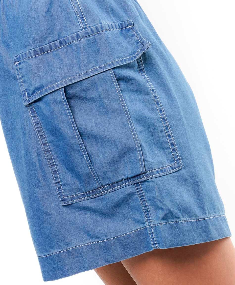 Short mujer  pollera cargo tencel