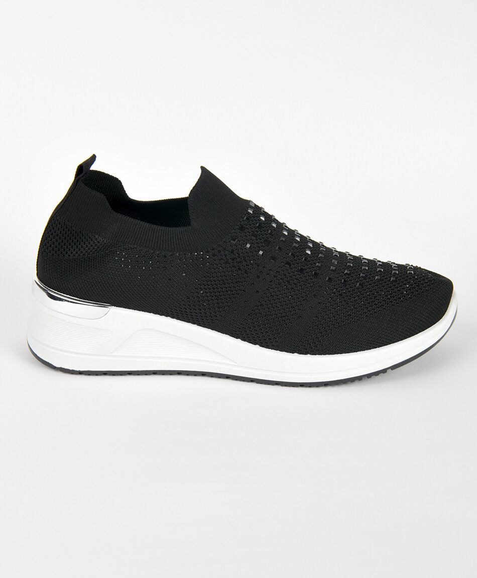 Zapatilla mujer slip on brillos