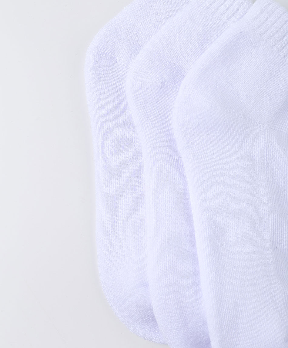 Pack 3 medias escolar algod&oacute;n blanco