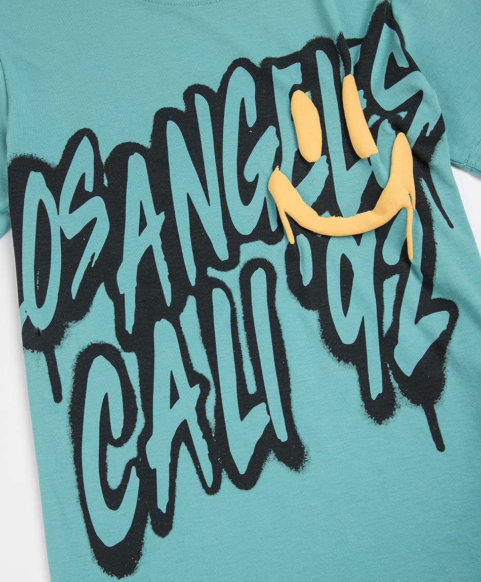 Remera ni&ntilde;o frase graffiti