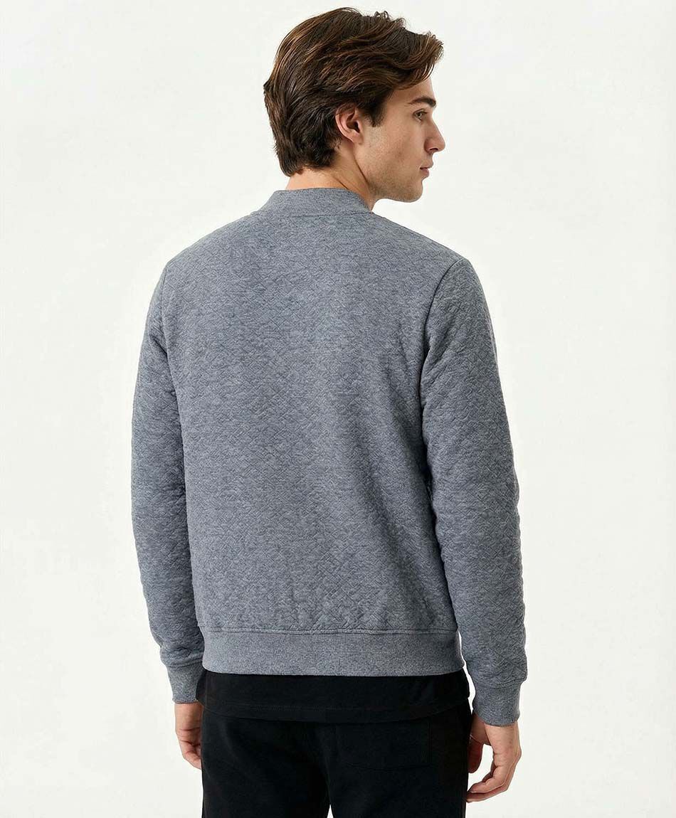 Campera hombre bomber gris