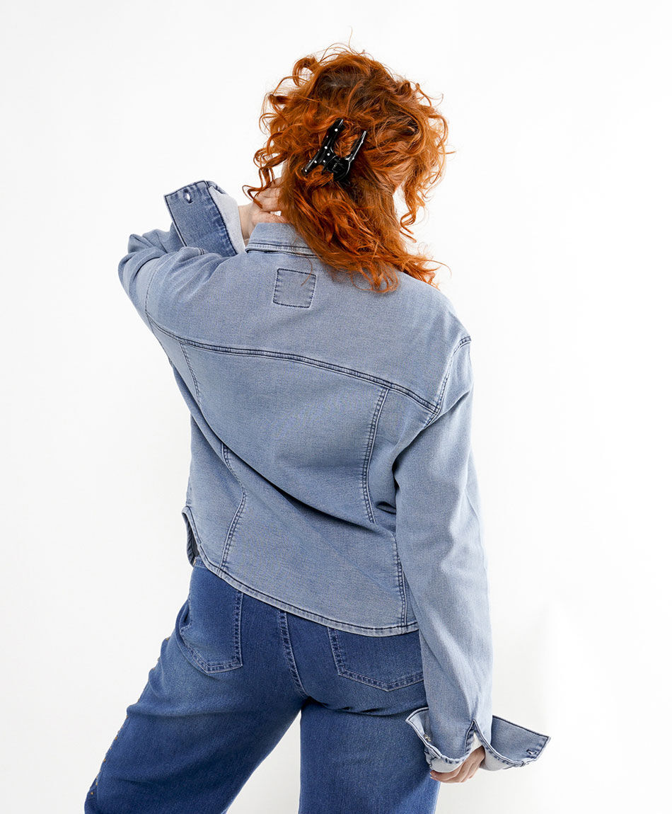 Campera mujer denim b&aacute;sica