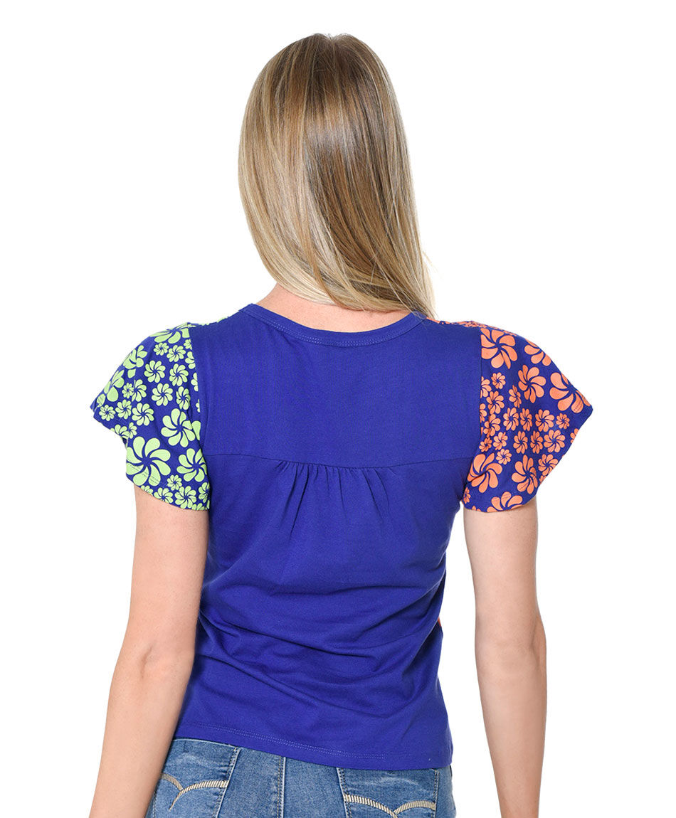 Polera bordado mostacillas