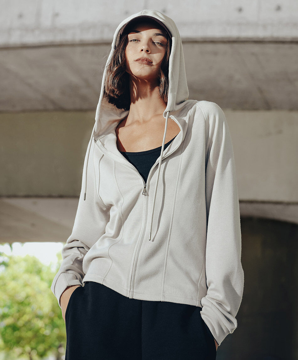 Buzo mujer liso grey