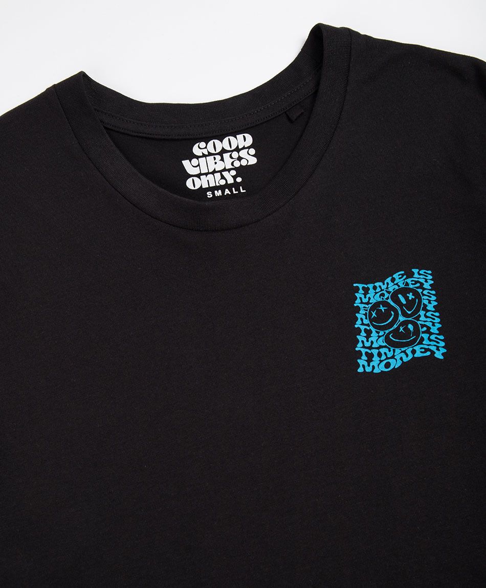 Remera hombre doble estampado graffiti caritas