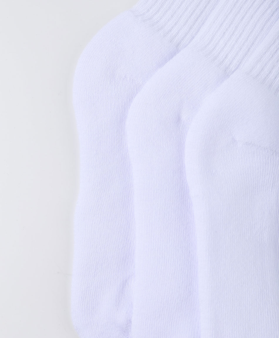 Tripack medias escolar algod&oacute;n blanco