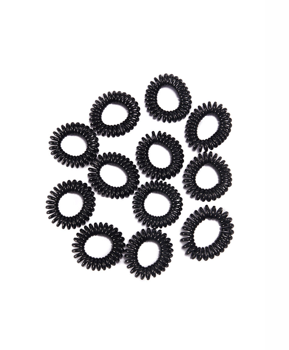 Set colet mujer espiral negro