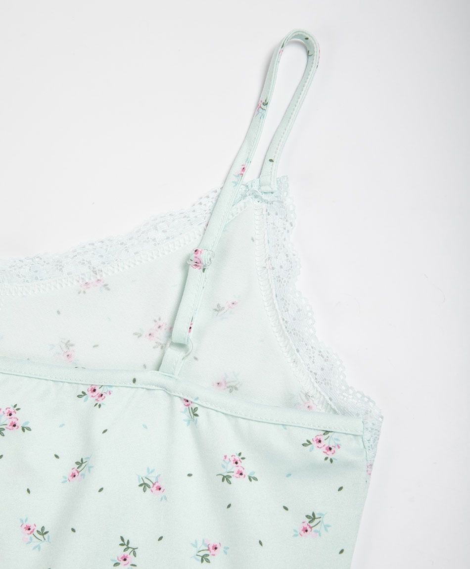 Baby doll mujer floreado verde