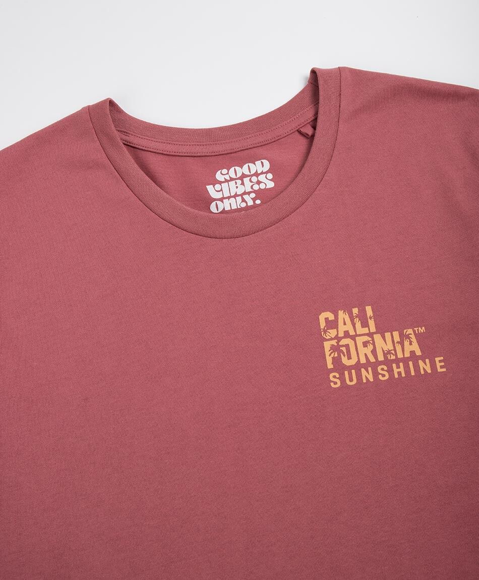 Remera hombre doble estampado california nature