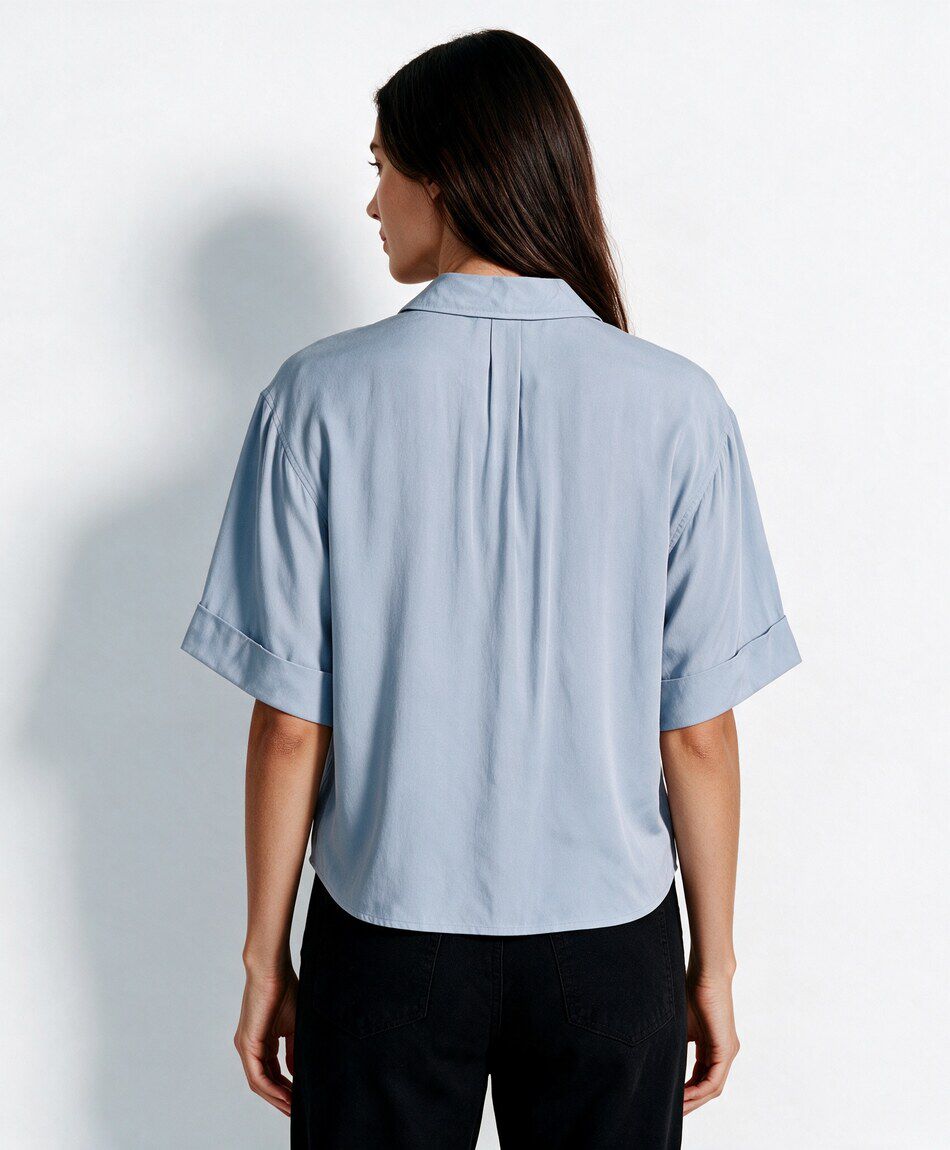 Blusa mujer camisera lisa