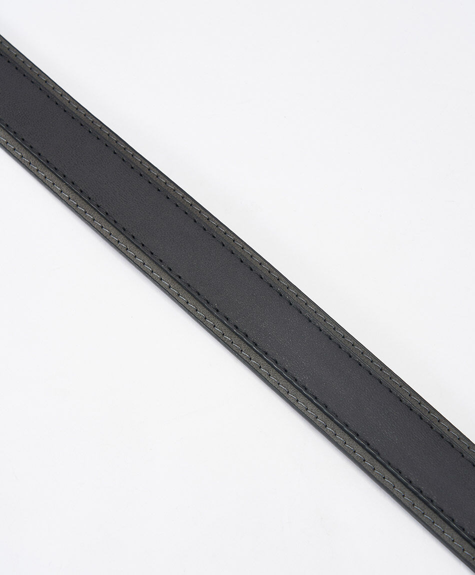 Cintur&oacute;n hombre doble negro y gris