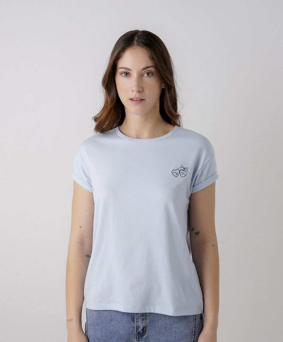 Remera mujer corazones