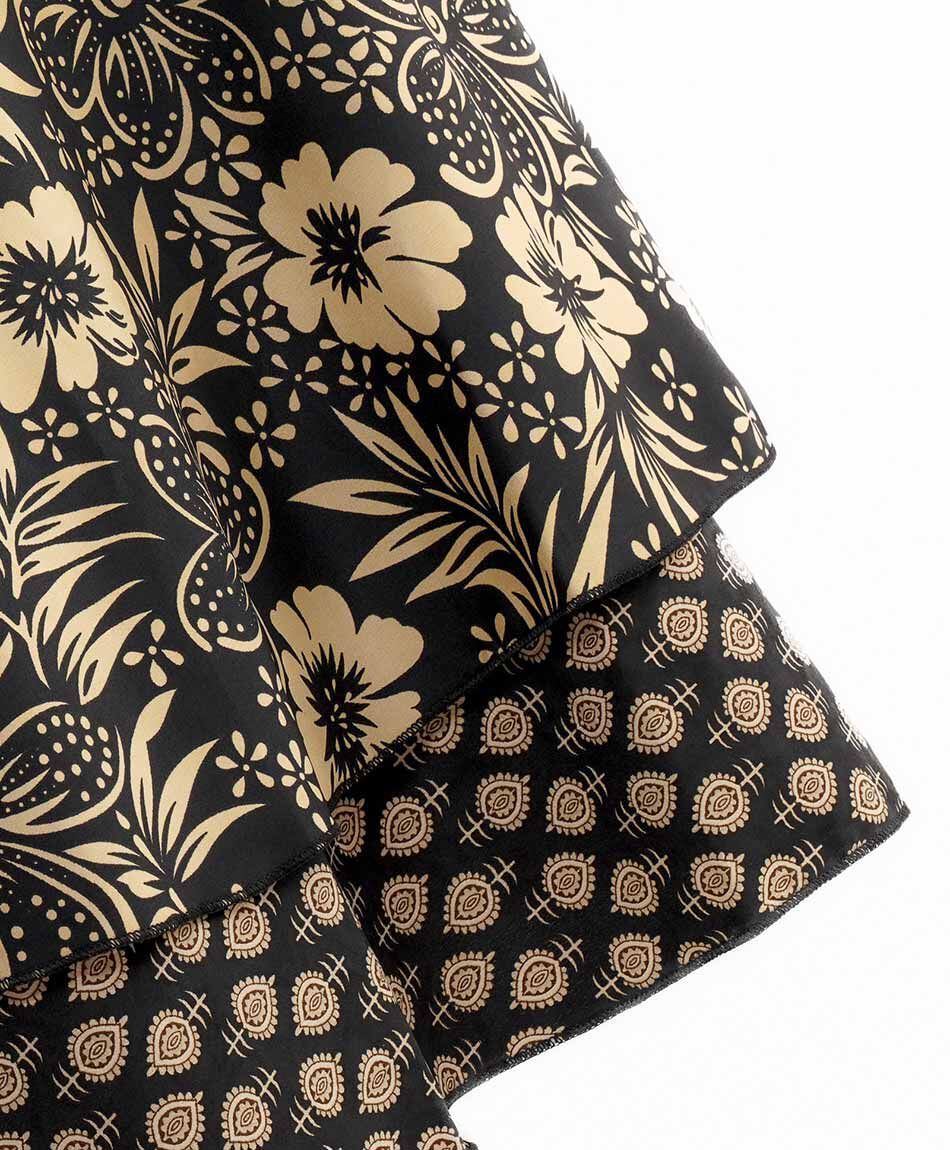 Pollera mujer mini mix print