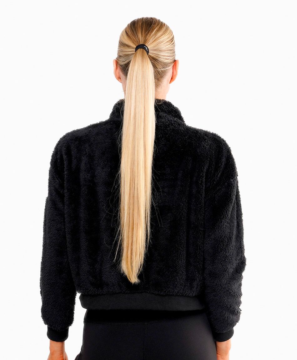 Polar deportivo mujer peludo negro