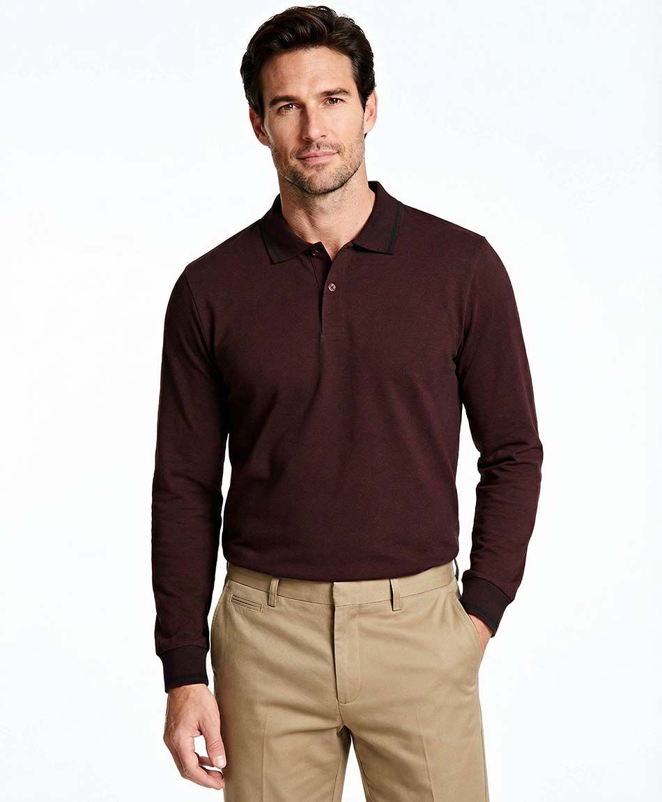 Remera hombre polo burdeo
