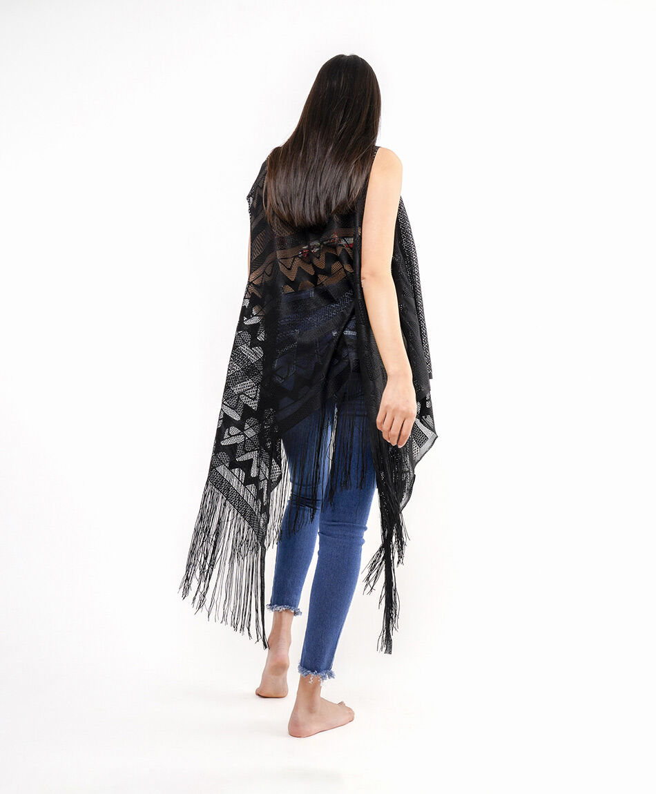 Pareo mujer dise&ntilde;o flecos