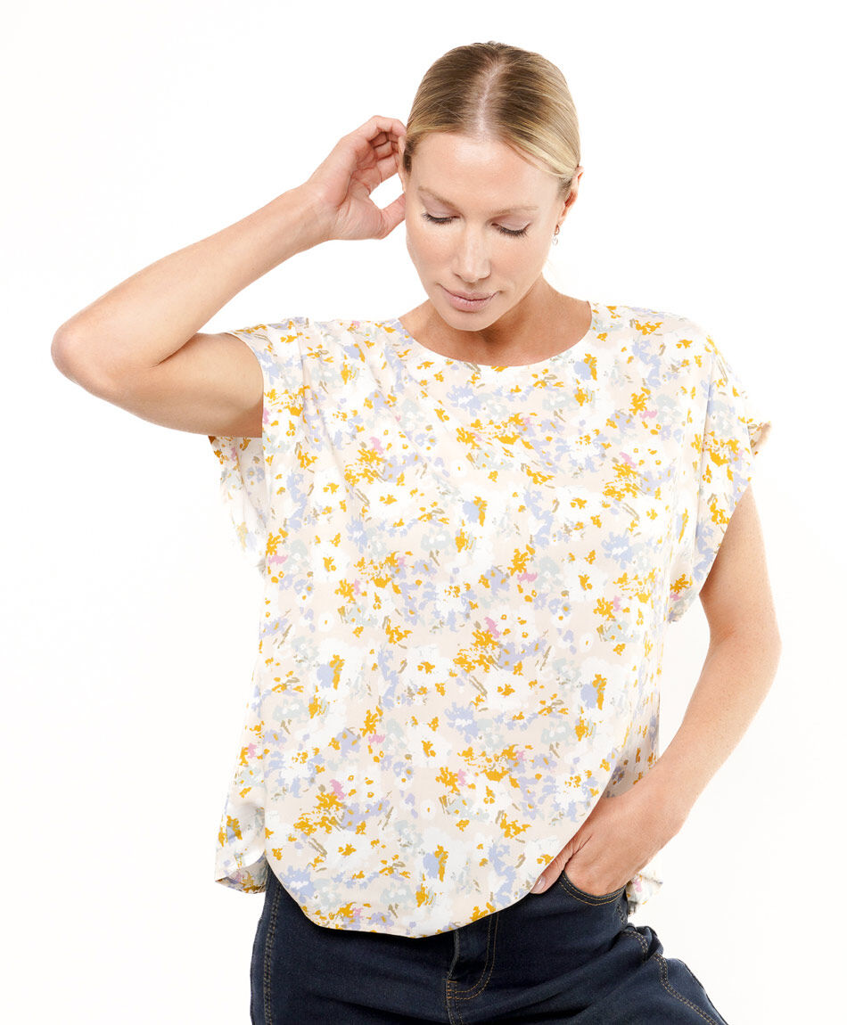 Camisa mujer floreada pastel