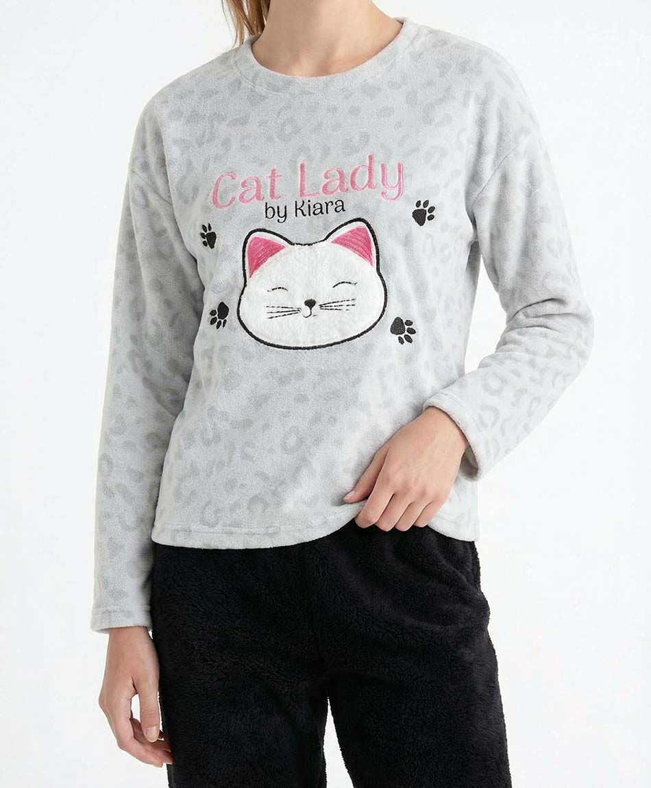 Pijama mujer dise&ntilde;o gatito