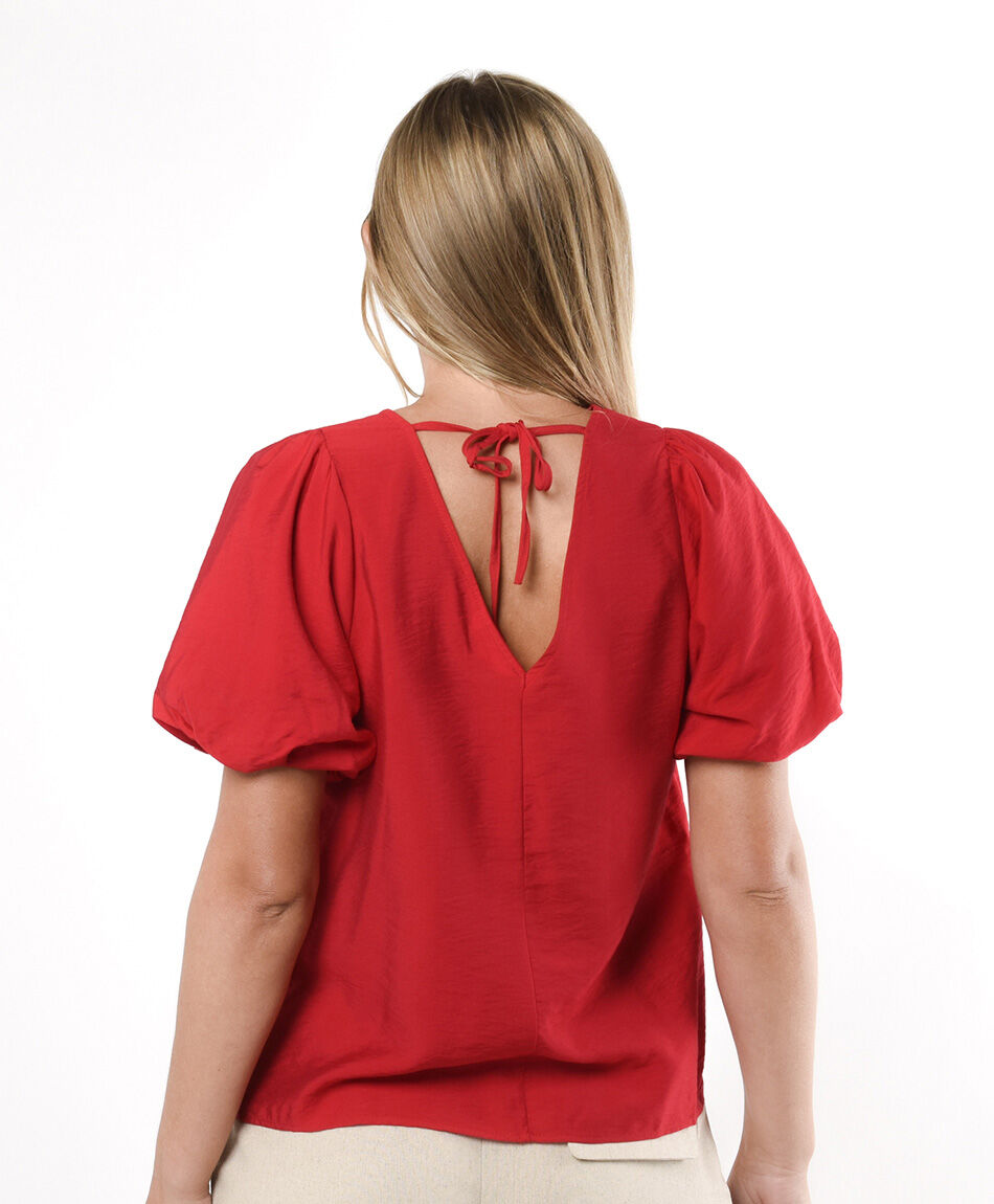 Camisa mujer lazo en espalda