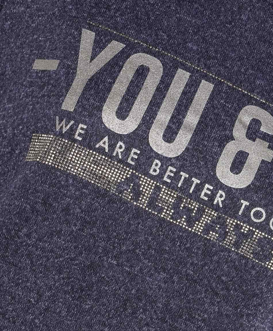 Remera mujer lanosa texto