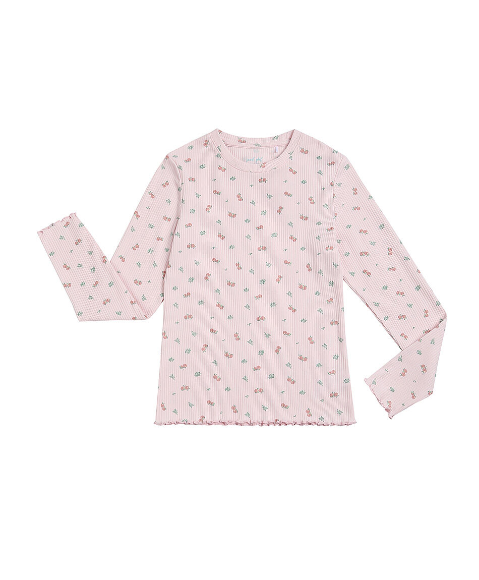 Polera ni&ntilde;a cereza pink