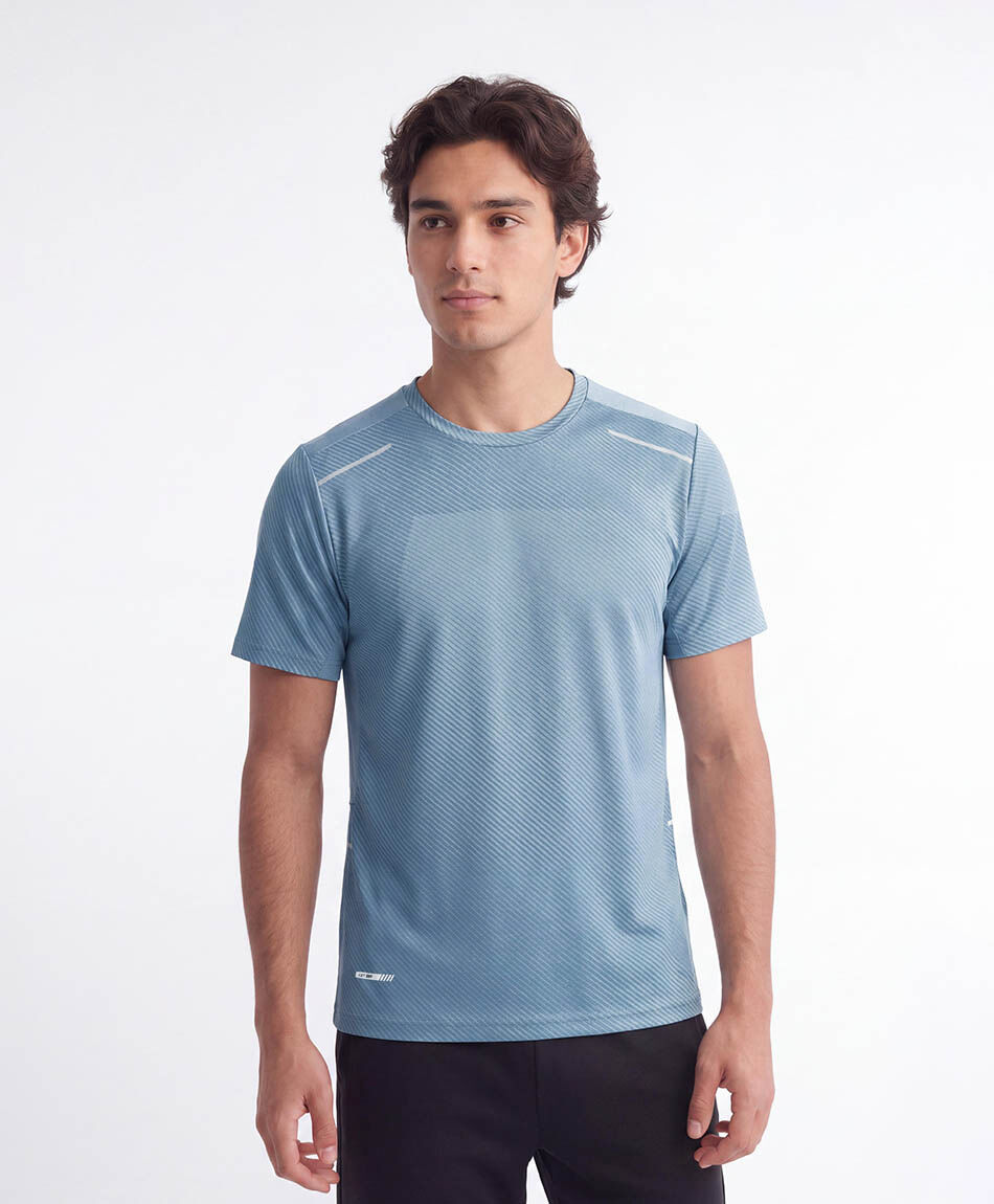 Remera deportiva hombre mini l&iacute;neas