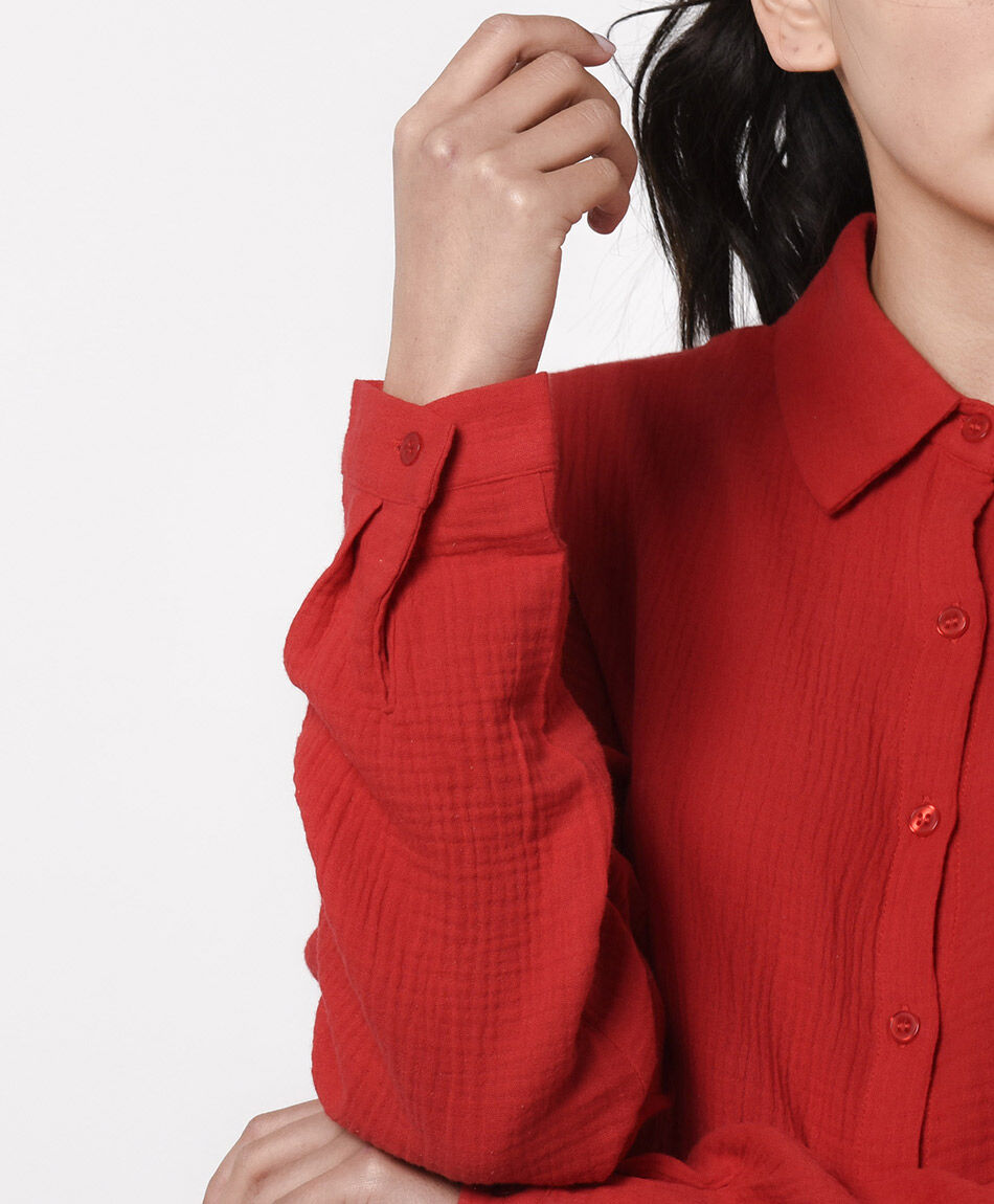 Camisa mujer camisera roja
