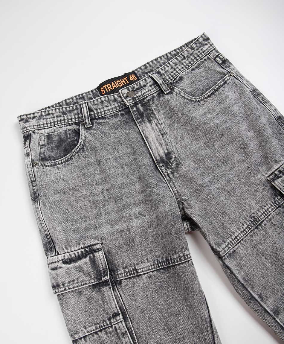 Jeans hombre cargo gris