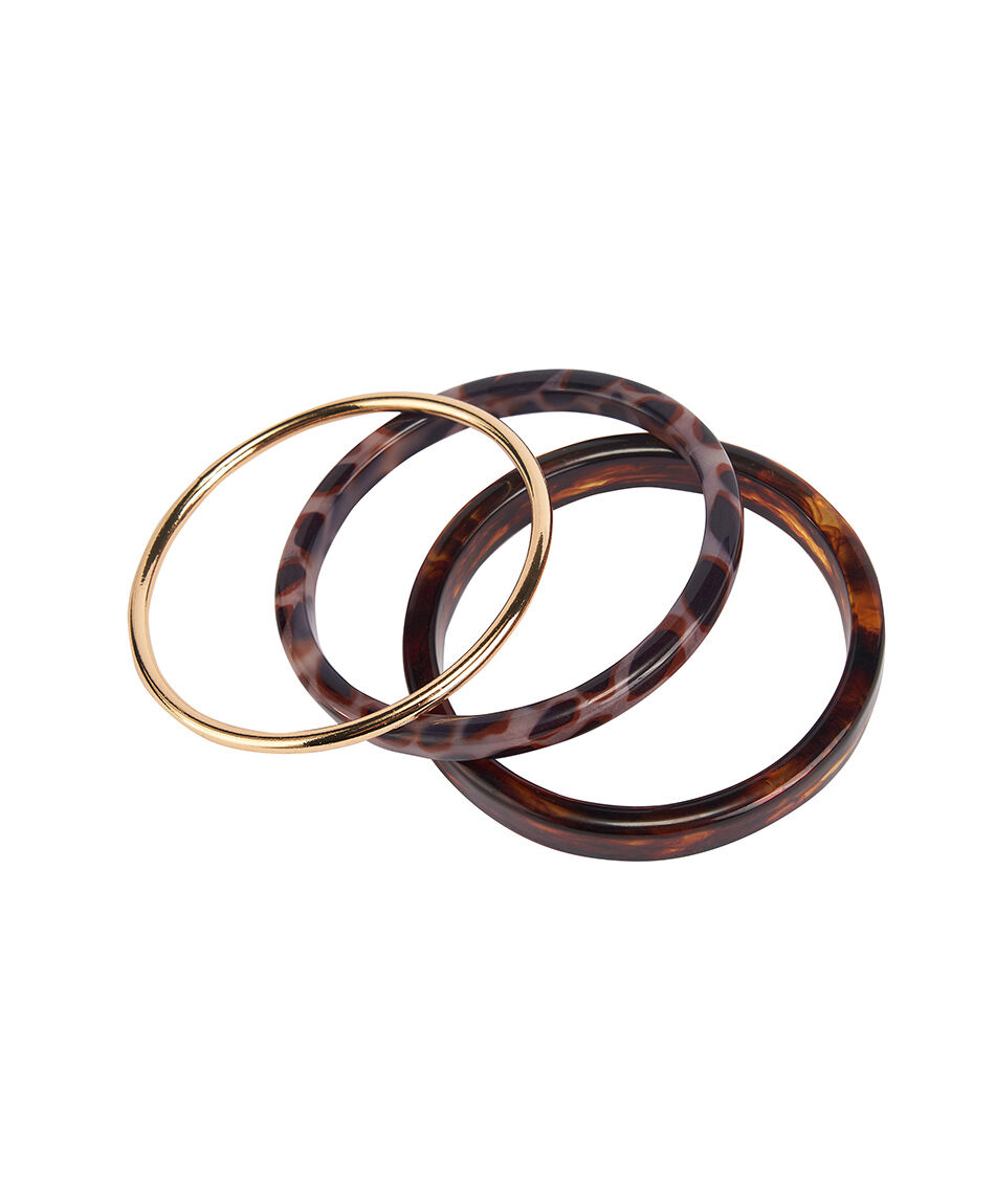 Set 3 pulseras mujer animal print