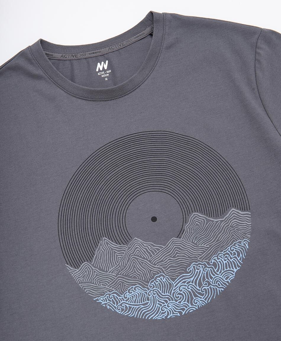 Remera deportiva hombre disco monta&ntilde;a