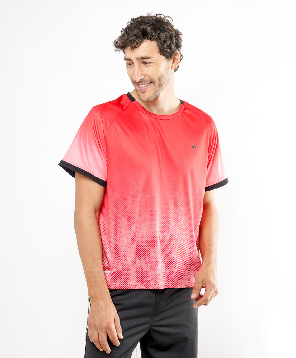 Remera deportiva hombre degrad&eacute; rombos