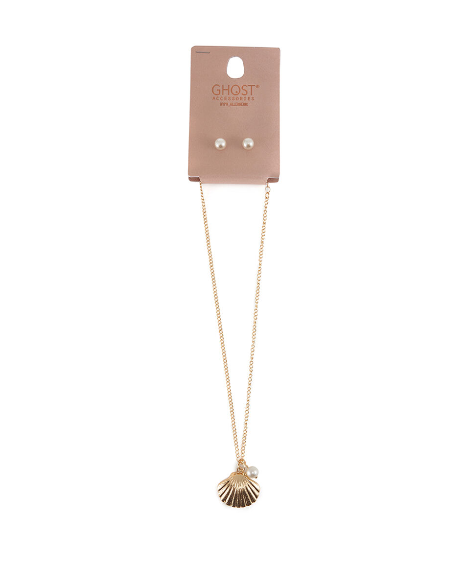 Set collar + aros mujer conchita