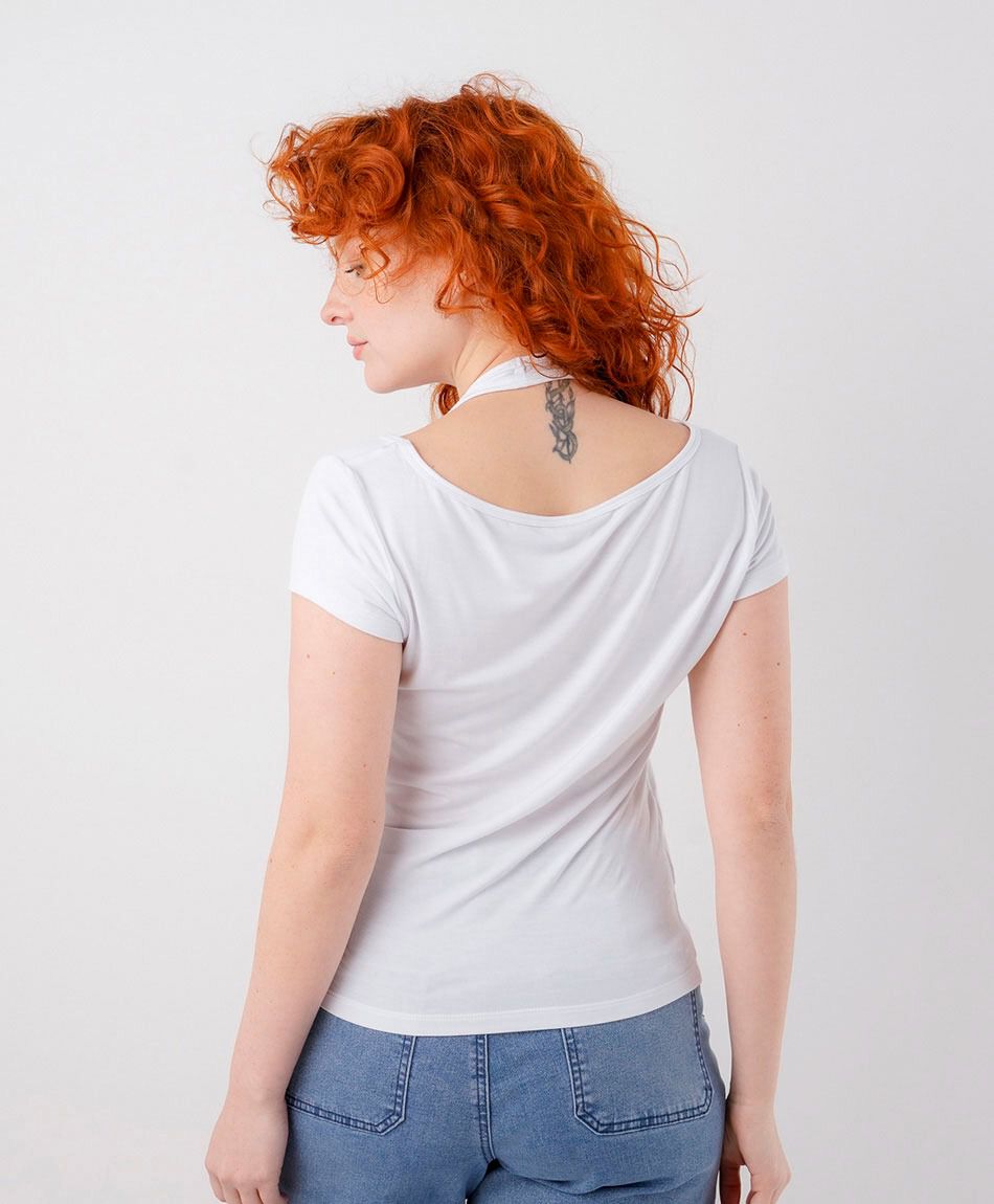 Remera mujer doble blanca