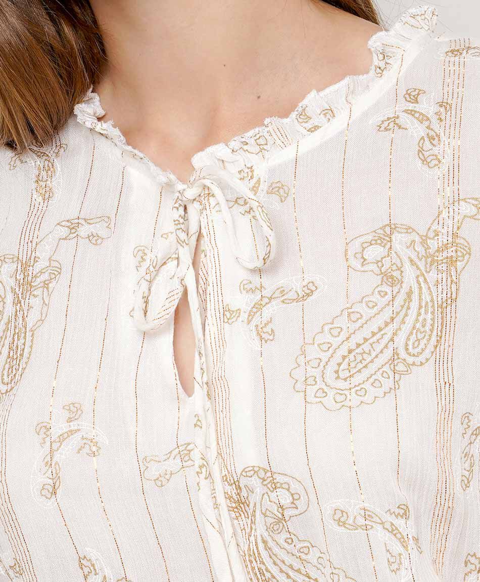 Camisa mujer lurex vuelos