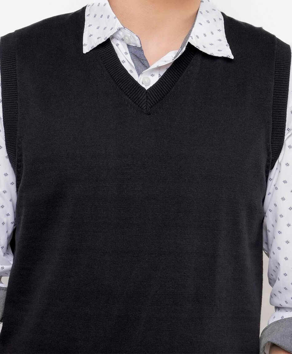Sweater hombre sin mangas negro