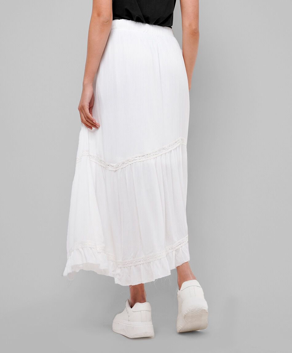 Pollera mujer larga textura