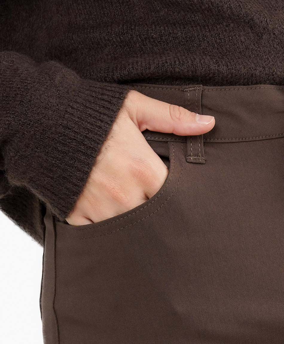 Pantal&oacute;n mujer caf&eacute; wide leg