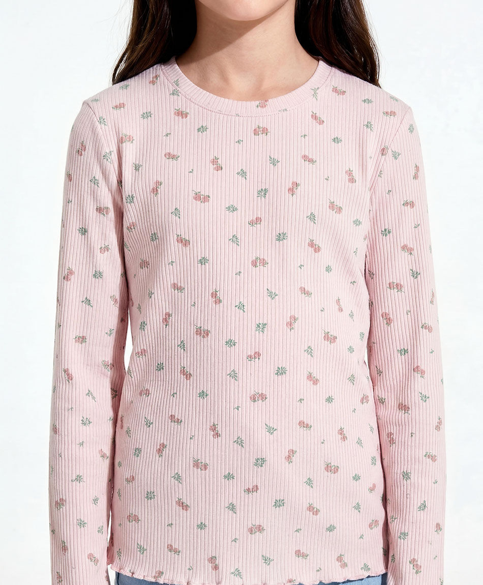 Remera ni&ntilde;a cereza pink