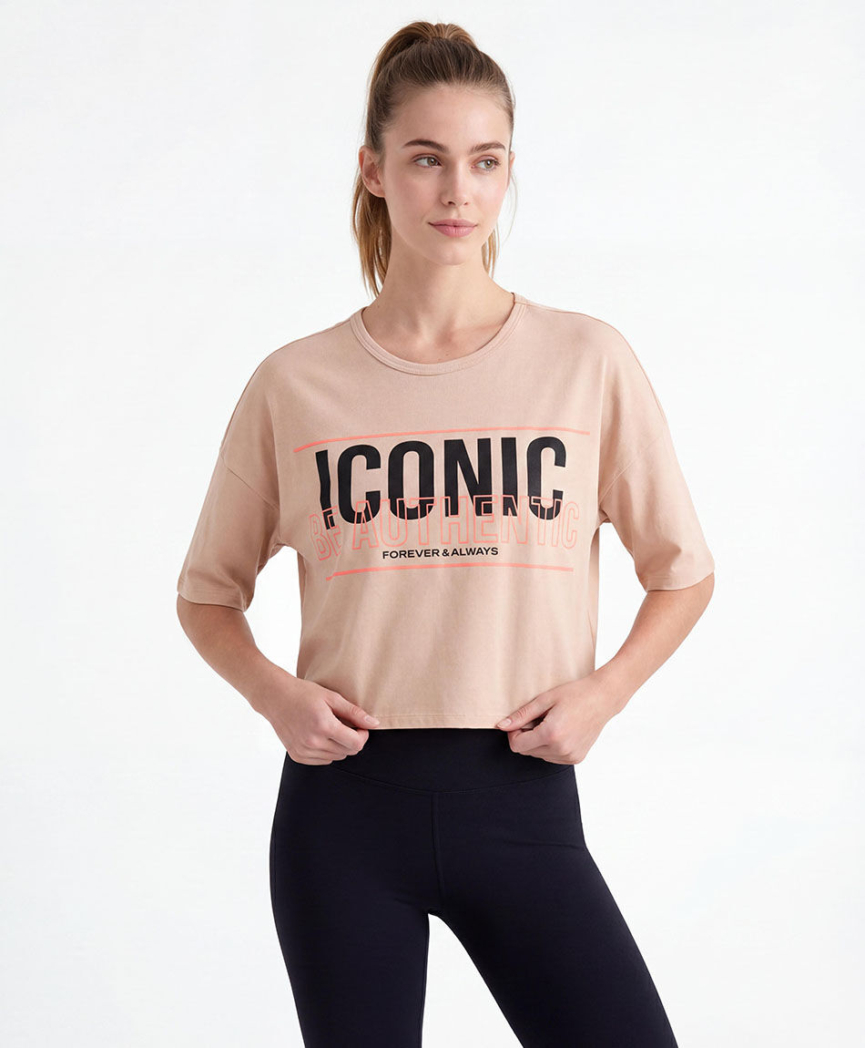 Remera deportiva mujer iconic crop
