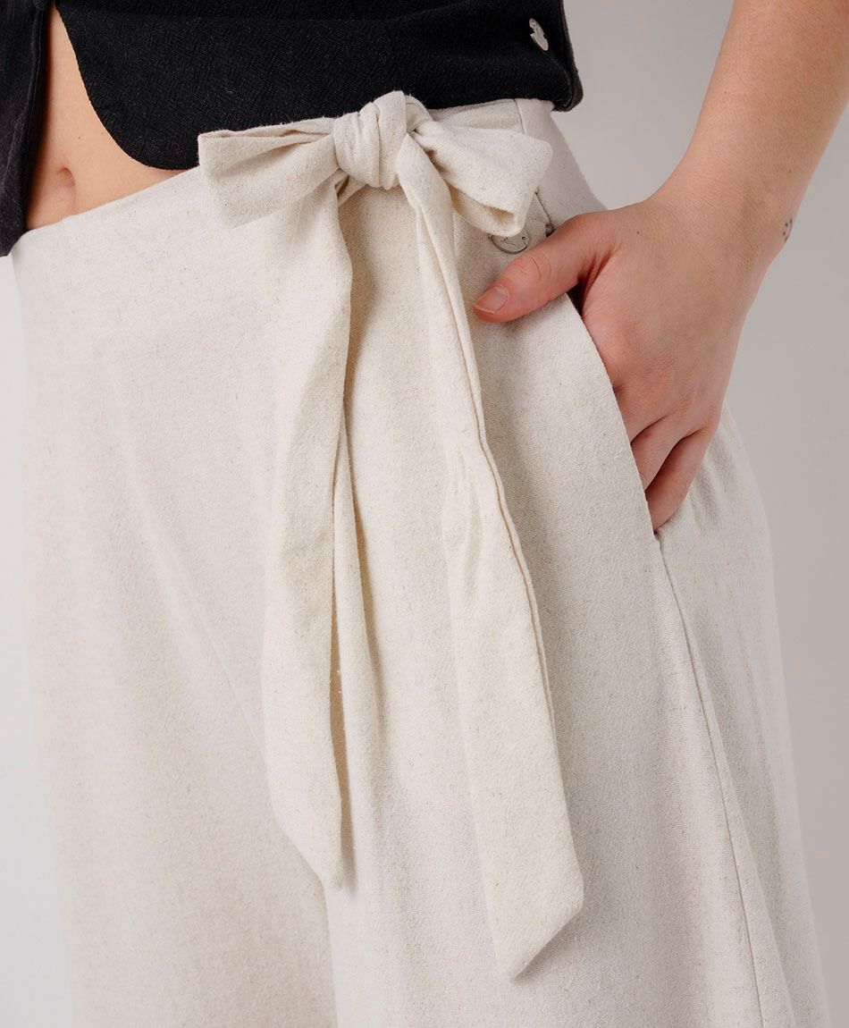 Pantal&oacute;n mujer lino lazo